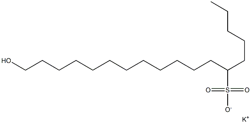 18-ヒドロキシオクタデカン-6-スルホン酸カリウム 化学構造式