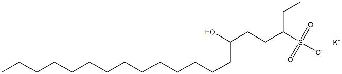 6-ヒドロキシイコサン-3-スルホン酸カリウム 化学構造式