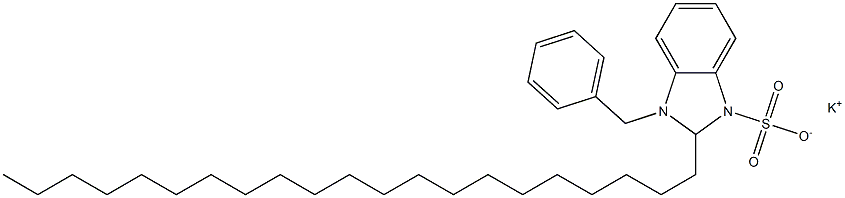 1-ベンジル-2,3-ジヒドロ-2-ヘニコシル-1H-ベンゾイミダゾール-3-スルホン酸カリウム 化学構造式