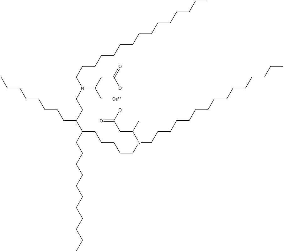 Bis[3-(dipentadecylamino)butyric acid]calcium salt,,结构式