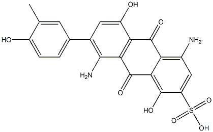 4,8-Diamino-1,5-dihydroxy-7-(4-hydroxy-3-methylphenyl)-9,10-dihydro-9,10-dioxoanthracene-2-sulfonic acid Structure
