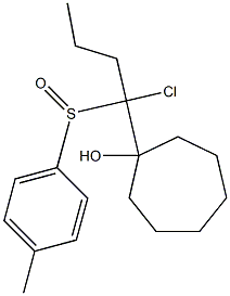 1-[1-Chloro-1-(p-tolylsulfinyl)butyl]cycloheptan-1-ol|