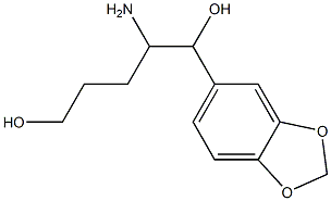 2-Amino-1-(1,3-benzodioxol-5-yl)pentane-1,5-diol Struktur