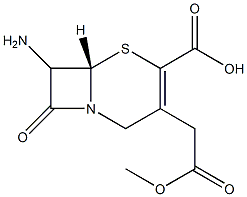 7-アミノ-3-(メトキシカルボニルメチル)セファム-3-エン-4-カルボン酸 化学構造式