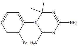 2,4-Diamino-6,6-dimethyl-5,6-dihydro-5-(2-bromophenyl)-1,3,5-triazine Structure