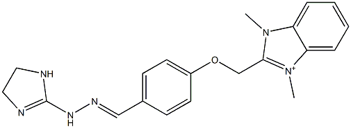 1,3-Dimethyl-2-[4-[2-[(4,5-dihydro-1H-imidazol)-2-yl]hydrazonomethyl]phenoxymethyl]1H-benzimidazol-3-ium