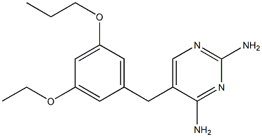 2,4-Diamino-5-[3-ethoxy-5-propyloxybenzyl]pyrimidine Structure
