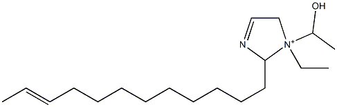 2-(10-ドデセニル)-1-エチル-1-(1-ヒドロキシエチル)-3-イミダゾリン-1-イウム 化学構造式