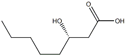 [S,(+)]-3-ヒドロキシオクタン酸 化学構造式