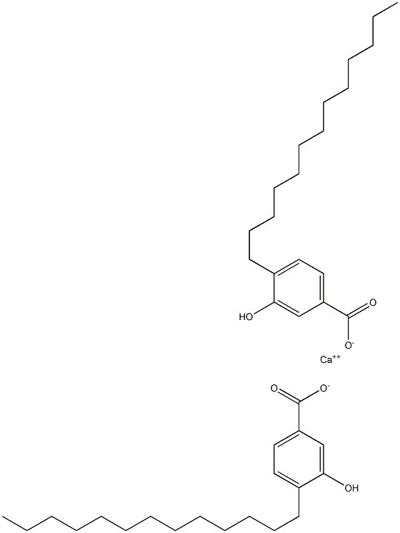 Bis(4-tridecyl-3-hydroxybenzoic acid)calcium salt Struktur