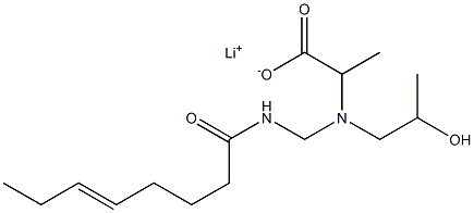 2-[N-(2-Hydroxypropyl)-N-(5-octenoylaminomethyl)amino]propionic acid lithium salt Structure