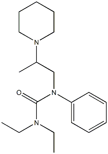 1,1-Diethyl-3-phenyl-3-(2-piperidinopropyl)urea Structure