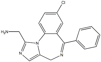 1-(Aminomethyl)-8-chloro-6-phenyl-4H-imidazo[1,5-a][1,4]benzodiazepine,,结构式