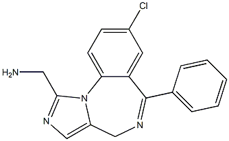 1-(Aminomethyl)-8-chloro-6-phenyl-4H-imidazo[1,5-a][1,4]benzodiazepine Struktur