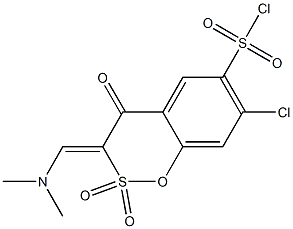 3,4-Dihydro-3-[(Z)-dimethylaminomethylene]-4-oxo-6-chlorosulfonyl-7-chloro-1,2-benzoxathiin 2,2-dioxide