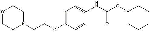 [4-[2-(4-モルホリニル)エトキシ]フェニル]カルバミン酸シクロヘキシル 化学構造式