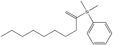 Dimethyl(phenyl)(1-methylenenonyl)silane Structure