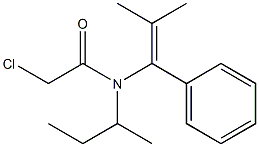 N-(1-Phenyl-2-methyl-1-propenyl)-N-sec-butyl-2-chloroacetamide|