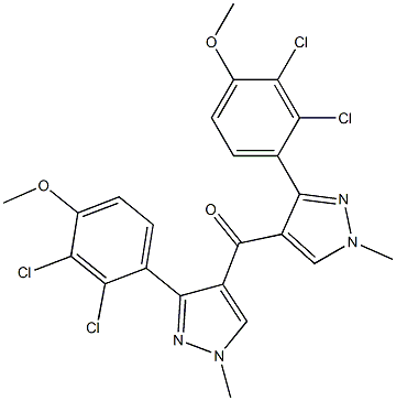 (2,3-Dichloro-4-methoxyphenyl)(1-methyl-1H-pyrazol-4-yl) ketone Structure