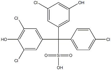 (4-Chlorophenyl)(3-chloro-5-hydroxyphenyl)(3,5-dichloro-4-hydroxyphenyl)methanesulfonic acid