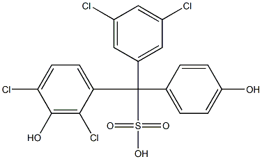 (3,5-Dichlorophenyl)(2,4-dichloro-3-hydroxyphenyl)(4-hydroxyphenyl)methanesulfonic acid