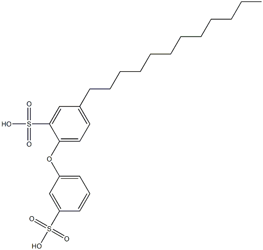 5-ドデシル-2-(3-スルホフェノキシ)ベンゼンスルホン酸 化学構造式