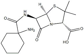 6-[(1-Aminocyclohexyl)carbonylamino]penicillanic acid,,结构式