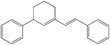 3-フェニル-1-[(Z)-2-フェニルエテニル]-1-シクロヘキセン 化学構造式