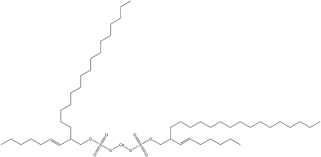 ビス[2-(1-ヘプテニル)オクタデシルオキシスルホニルオキシ]カルシウム 化学構造式
