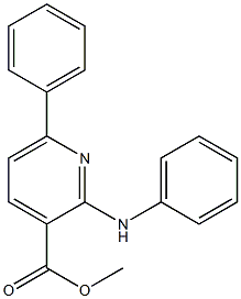 2-(フェニルアミノ)-6-フェニルピリジン-3-カルボン酸メチル 化学構造式