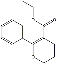 5,6-Dihydro-2-phenyl-4H-pyran-3-carboxylic acid ethyl ester,,结构式