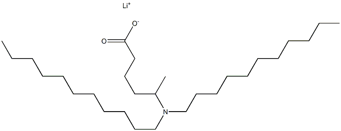 5-(ジウンデシルアミノ)ヘキサン酸リチウム 化学構造式