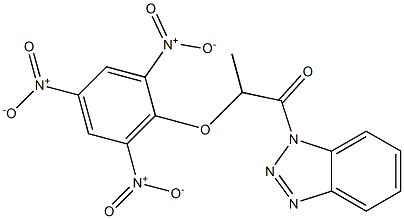 1-[2-(2,4,6-Trinitrophenoxy)propanoyl]-1H-benzotriazole Structure