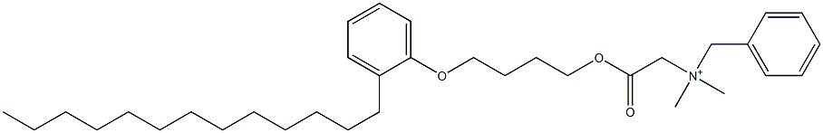 N,N-Dimethyl-N-benzyl-N-[[[4-(2-tridecylphenyloxy)butyl]oxycarbonyl]methyl]aminium Structure