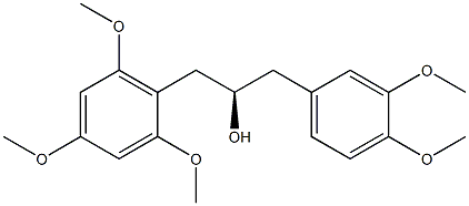 [R,(-)]-1-(3,4-Dimethoxyphenyl)-3-(2,4,6-trimethoxyphenyl)-2-propanol,,结构式