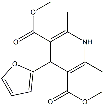 4-(2-Furyl)-2,6-dimethyl-1,4-dihydropyridine-3,5-dicarboxylic acid dimethyl ester Struktur
