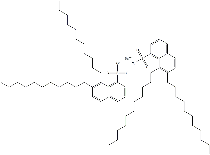 Bis(7,8-diundecyl-1-naphthalenesulfonic acid)barium salt 结构式