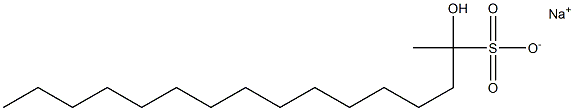 2-ヒドロキシヘキサデカン-2-スルホン酸ナトリウム 化学構造式
