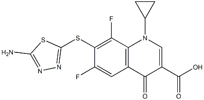 7-(5-Amino-1,3,4-thiadiazol-2-yl)thio-1-cyclopropyl-6,8-difluoro-1,4-dihydro-4-oxoquinoline-3-carboxylic acid|