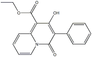 3-Phenyl-2-hydroxy-4-oxo-4H-quinolizine-1-carboxylic acid ethyl ester Structure