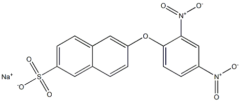 6-(2,4-ジニトロフェノキシ)-2-ナフタレンスルホン酸ナトリウム 化学構造式