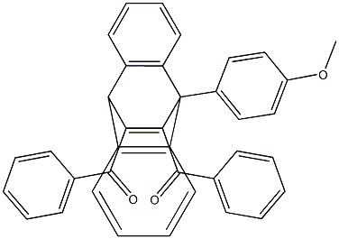 11,12-Dibenzoyl-9,10-dihydro-9-(4-methoxyphenyl)-9,10-ethenoanthracene Struktur