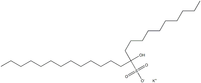 11-Hydroxytetracosane-11-sulfonic acid potassium salt,,结构式