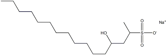 4-Hydroxyhexadecane-2-sulfonic acid sodium salt,,结构式