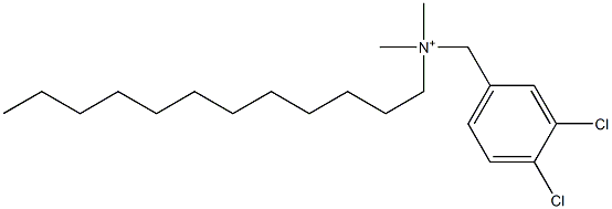 3,4-Dichloro-N-dodecyl-N,N-dimethylbenzenemethanaminium 结构式