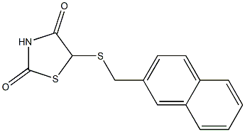 5-(2-Naphthalenylmethylthio)thiazolidine-2,4-dione Structure