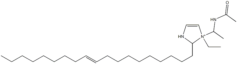 1-[1-(Acetylamino)ethyl]-1-ethyl-2-(10-nonadecenyl)-4-imidazoline-1-ium Struktur