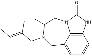 4,5,6,7-テトラヒドロ-5-メチル-6-[(E)-2-メチル-2-ブテニル]イミダゾ[4,5,1-jk][1,4]ベンゾジアゼピン-2(1H)-オン 化学構造式