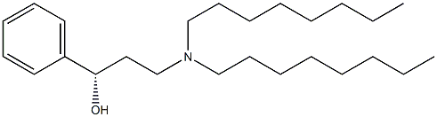 (1S)-3-(ジオクチルアミノ)-1-フェニルプロパン-1-オール 化学構造式