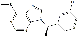 9-[(R)-1-(3-Hydroxyphenyl)ethyl]-6-methylthio-9H-purine Struktur